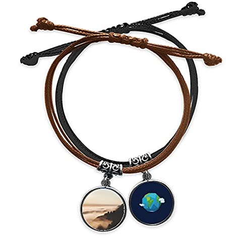 Pulsera de montaña niebla cielo paisaje para rutas al aire libre