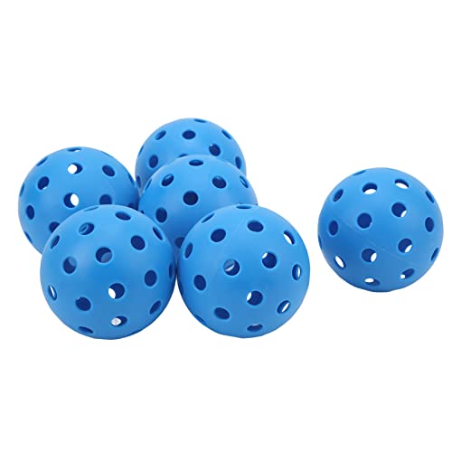 FOLOSAFENAR Bolas de Pickleball de Entrenamiento, Fuerza de Rebote Máxima de Plástico Azul, Bolas de Pickleball Huecas de 40 Agujeros para Practicar Cover