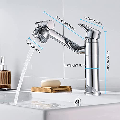 Faucet,Sink Faucet,Single Handle High Arc Kitchen Faucets 360 Degree Swivel,Multifunctional Rotating Tap， Newly Designed Single Handle Sink Mixer Tap,Modern Kitchen Sink Faucet With Pull #TOP4