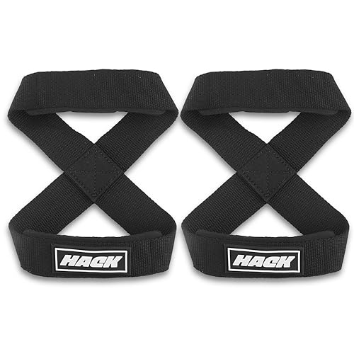 Hack Athletics figure 8 Lifting Straps for Deadlift, Powerlifting...
