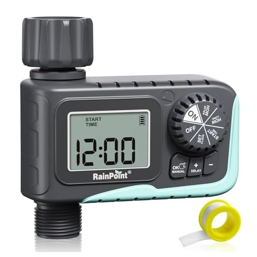 RAINPOINT Sprinkler Timer Outdoor, Water Timer for Garden Hose Faucet Timer, Programmable Watering Irrigation Timer with Rain Delay/Manual, V2, 2023 Release