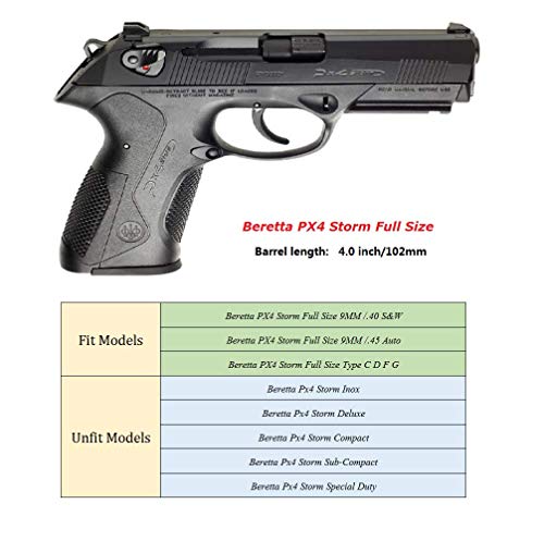 OWB Holster for Beretta PX4 Storm 4" Full Size - Index Finger Released | Adjustable Cant | Autolock | Outside Waistband Carry | Lightweight -Right Handed