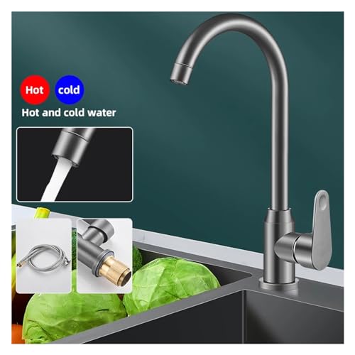 Robinet cascade extractible noir avec douchette orientable 360° pour évier - 3