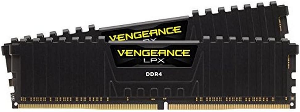 CMK16GX4M2C3000C16 Vengeance LPX 16 GB (2 x 8 GB) DDR4 3000 MHz C16 XMP 2.0 High Performance Desktop Memory Kit, Black