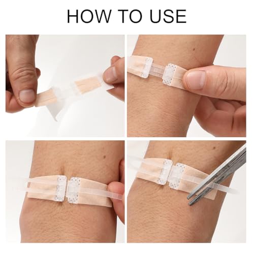 Wound Closure Strips 6Pcs Emergency Laceration Closures Sutures Butterfly Bandaids Without Stitches Butterfly Bandages for Hiking Camping Survival Outdoor