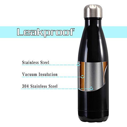 Frasco em forma de cola, Andoer Garrafa de água isolada a vácuo de aço inoxidável 500ml Garrafa em f