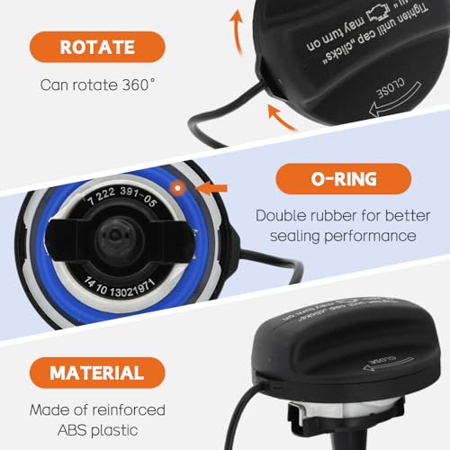 image for A ABIGAIL Fuel Tank Cap Compatible with BMW Gas Cap 128i 320i 325i 328