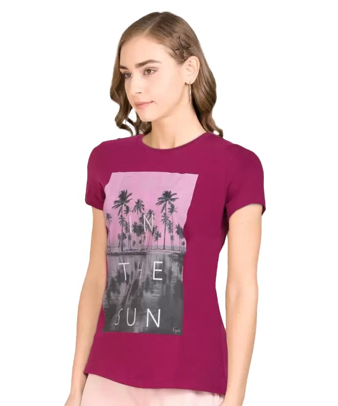 Image of Lyra Women's Cotton Regular Fit T-Shirt