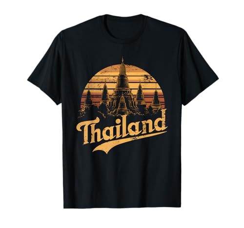 Amante de Tailandia - Recuerdo retro de vacaciones tailandés al atardecer Camiseta