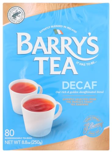 Barrys Decaf Tea 80 Bags (Pack of 2). by Barry's Tea 'The taste of Ireland'