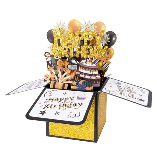 BOFUNX Biglietto Auguri di Compleanno Pop Up 3D Biglietto di Buon...