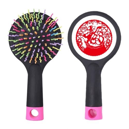 Brosse à cheveux démêlante pour chien base coussin d'air motif salon de coiffure chinois