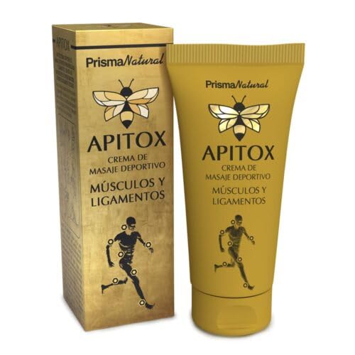 Prisma Natural - APITOX - Crema massaggiante sportiva per muscoli e legamenti con APITOXINA LIKE - Crema naturale d'api che recupera i muscoli in un bzzz - effetto immediato Formato 60 ml
