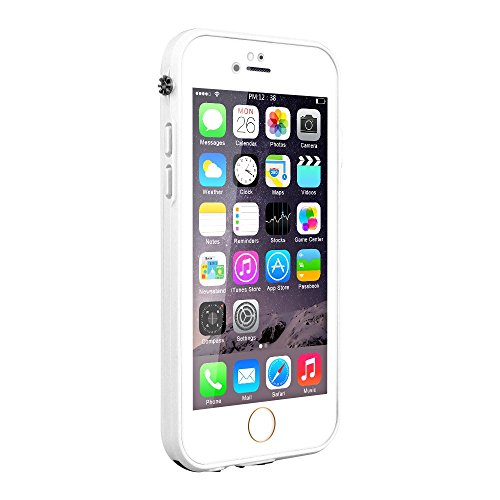 iPhone 6S Waterproof Case, Pandawell Slim Thin Light Dust Proof Snowproof Shockproof Case Full Body Protective Cover for Apple iPhone 6 / iPhone 6S 4.7 inch - White