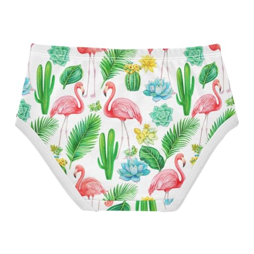 Joisal Flower Girls Underwear Toddlers 2t Cotton Cute Panties Girl Pink Flamingos Tropical Underpants Briefs2