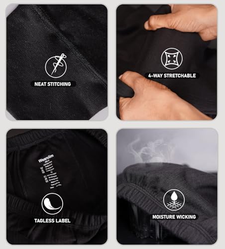 Image of Wearslim Premium Winter Thermal Bottom Underwear for Men | Ultra Soft Winter Warmer Inner Wear Johns Pant Lower