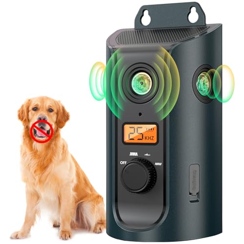 Ultrasonic Dog Barking Deterrent with Solar & USB Charging