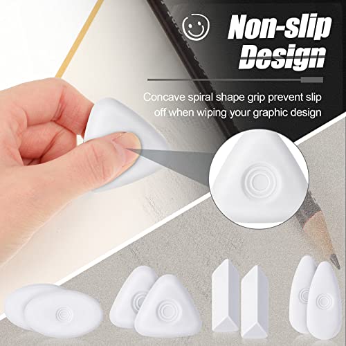 24 Pcs Drawing Art Eraser Set Different Shape Eraser Grey Kneaded Eraser Artist Eraser Pencil Erasers White Foam Eraser Moldable Erasers For Art Sketching Writing Drafting Supplies #TOP3