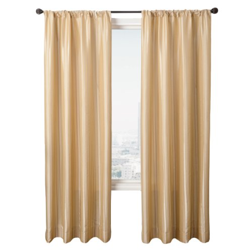 Diplomat Decor Soccavo Solid 96-Inch-Rod Pocket Panel, Champagne #TOP4