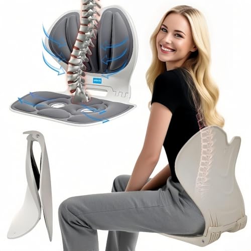 Ergonomic Foldable Lumbar Support Chair for Posture Correction & ...