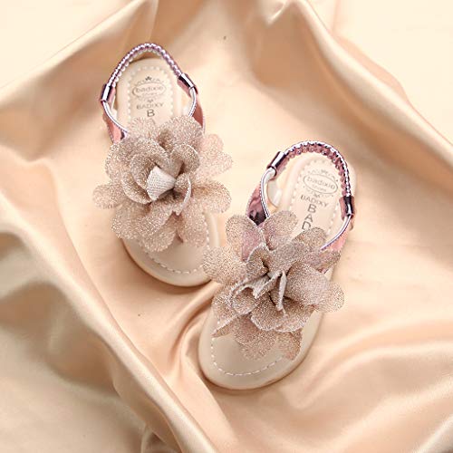 White Sandals for Girls Toddler Shoes Casual Shoes Flower Girls Kids Baby Shoes Solid Sandals Princess Baby Shoes (Pink, 6.5 Toddler)2