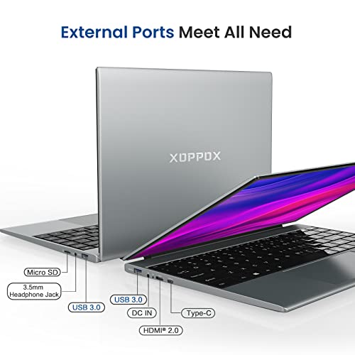 Xoppox Windows 10 Laptop 2022 New 13.5 Inch Computer Laptop With Intel Celeron Dual Core 8Gb Ram 128Gb Ssd, 2.4G Wifi, Usb 3.0, Bluetooth 4.0 For Business Or Student #TOP4