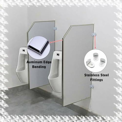 Separador de orinal de PVC de 48 x 120 cm impermeable para baños 4