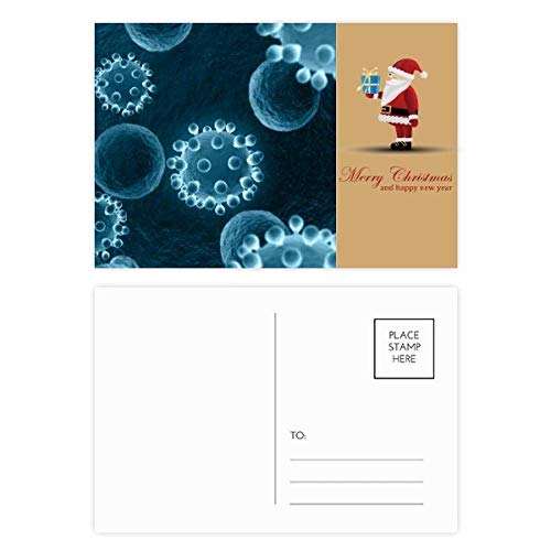 Cartes postales de Noël scientifiques lot de 20 Science Blue pour vœux de laboratoire