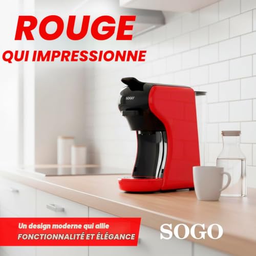 Machine À Café SOGO CAF-SS-5675-R – 19 Bars, 0,6L, Multi-Capsules - vue 9