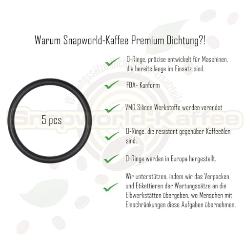 Uszczelka o-ringów 15601070 | 10065547 kompatybilna z ekspresem do kawy ESE44 Didiesse FROG, Faber, La Piccolo Grimac, Union Group Lavazza firmy Snapworld-Kaffee (5)