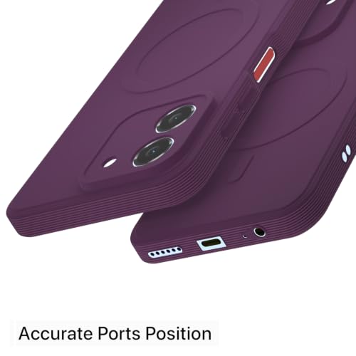 Image of Outlouders Back Cover for Ai Plus Pulse 2 | Soft Matte Silicone | Slim Fit | Magnetic-Safe Logo Design (Magnetic-Safe Not Compatible) | Shockproof | Camera Protection Bumper Case (Purple)