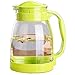 2000 ml szklany czajnik o dużej pojemności karafki z pokrywkami odporny na temperaturę szklany czajnik do mrożonego soku herbata kawa woda mleko sok,2000ml