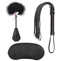 BDSMAGE SM Leder Peitsche,Federkitzler Paddel und Augenmaske,Sex Spielzeug für Paare BDSM Bondage Set Augenbinde Flogger Fetisch Fesseln Sexspielzeug Extrem 3 Stück