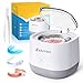 Exluvon Ultrasonic Retainer Cleaner Machine, 45kHz Portable Dental Cleaning Pod, 250ML Ultrasonic Dental Cleaner for Dentures