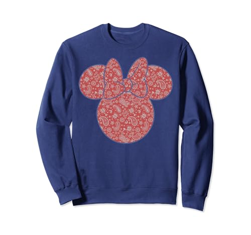 Sweatshirt Minnie Mouse rouge paisley Disney pour femme au style décontracté