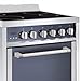 24 in. 2.2 cu. ft. 4 Burner Element Electric Range with Convection in Stainless Steel