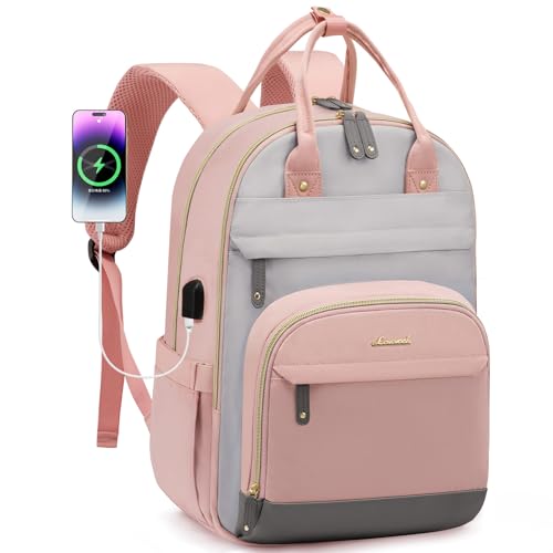 Image of LOVEVOOK Laptop Backpack for Women, Travel Backpacks Work Anti-Theft Bag, Backpack Purse, Conputer bags with USB, Waterproof