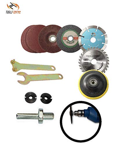 KROST Variable Electric Drill To Angle Grinder Connecting Rod Converter Set with 7 Pieces Grinding And Polishing Attachments, Silver (B07P38RC12) Amazon Price History, Amazon Price Tracker