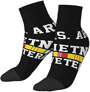 456 Athletic Socks Us Army Vietnam Veteran Work Socks Recycled Running Socks Breathable Walking Socks For Women Climbing Outdoor,30cm