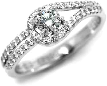 Amazon | 婚約指輪 ダイヤモンド プラチナ 0.2ct 鑑定書付 0.286ct E