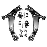 Detroit Axle - 6pc Front End Control Arms Kit for Toyota 1996-2002 Corolla, 1998-2002 Chevy Prizm, 1996-1997 Geo Prizm, 2 Lower Control Arms 2 Lower Ball Joints 2 Sway Bar Links Replacement