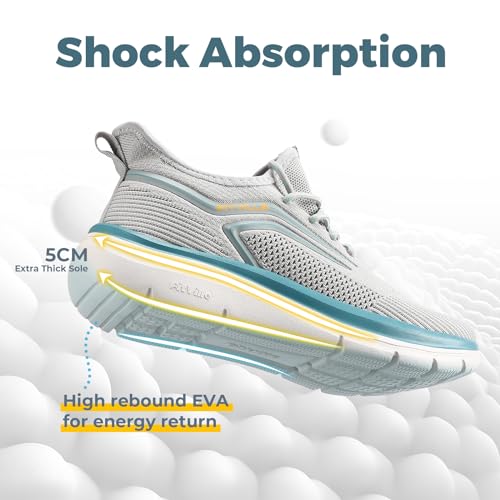 FitVille Men's Wide Walking Shoes Athletic Sneakers Lightweight Workout Slip-on Shoes for Flat Feet - Cloud Strider V12