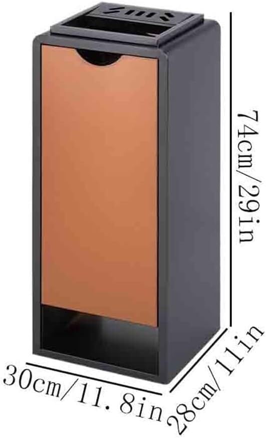 Portacenere Colonna in acciaio inox Blackgold da pavimento, corridoio, corridoio, hotel, club, sala, cestino for rifiuti, lobby, verticale