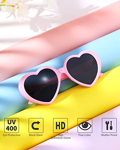 Pro Acme Trendy Heart Sunglasses for Women Oversized Vintage Lovely Sun Glasses Shade Polarized 55MM4