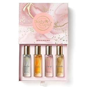 BODY CUPID Luxury Perfume Gift Set For Women 4X20 Ml, Long Lasting Premium Fragrances, Aqua Wave, Secret Love, Seductive, Sweet Passion, 80 Ml – Spray