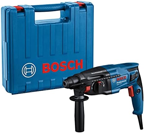Bosch Professional martillo perforador GBH 2-21 (con SDS plus, incl. empuñadura auxiliar, paño para la máquina, profundidad retráctil, maletín)