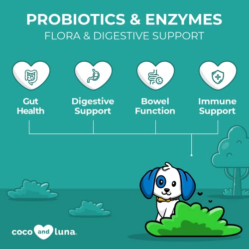 Probiotics For Dogs - 120 Chewable Tablets - Diarrhea & Gas Relief For Dogs - 5.5 Billion Cfus With Digestive Enzymes And Prebiotics - Dog Allergies, Bad Dog Breath, Constipation, Yeast, Hot Spots #TOP2