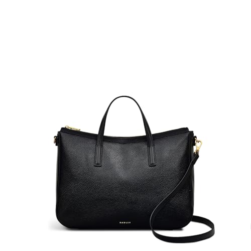 RADLEY Longford Lane - Sac à main zippé taille M en cuir noir