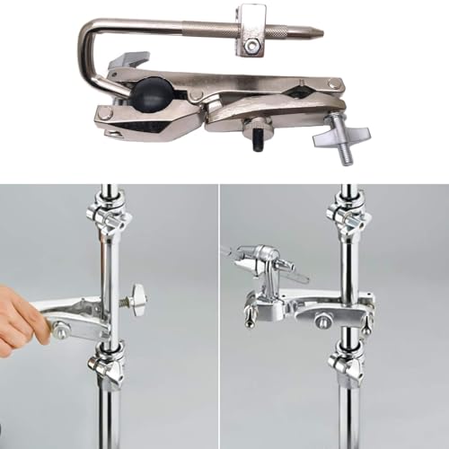 Tuoren Drum Set Clamp Metal Drum Set Mounting Clamps Drum Rack Mount Support Compatible With Tom Drum,Drum Set Accessory Holder Expansion Clip thumb #7