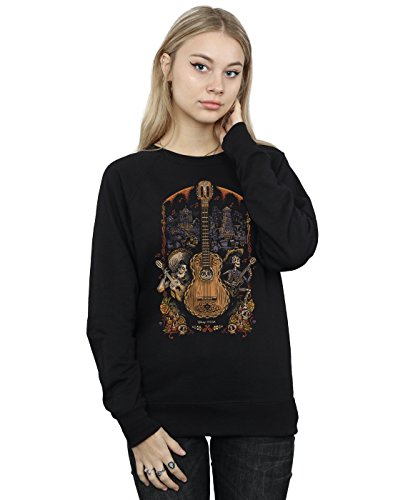 Disney Women's Coco Guitar Poster Sweatshirt Large Black